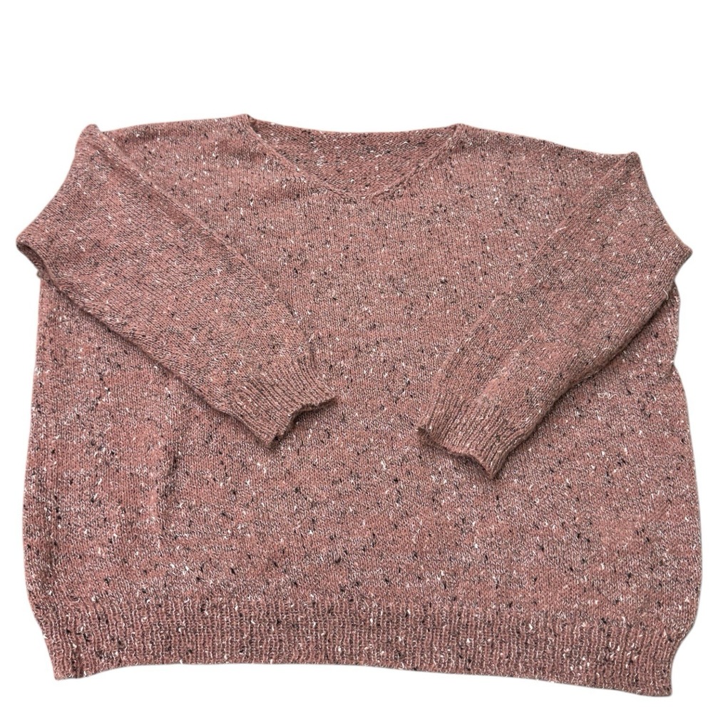 Women‎ Acrylic Polyester Blend Sweater Knitted Pullover Pink Mauve Size Large